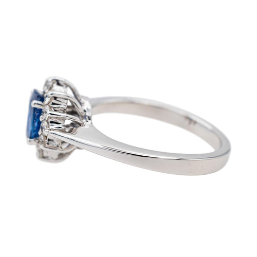 Bague 54 Bague Pompadour Or blanc Saphir, Diamant 58 Facettes 3455900CN