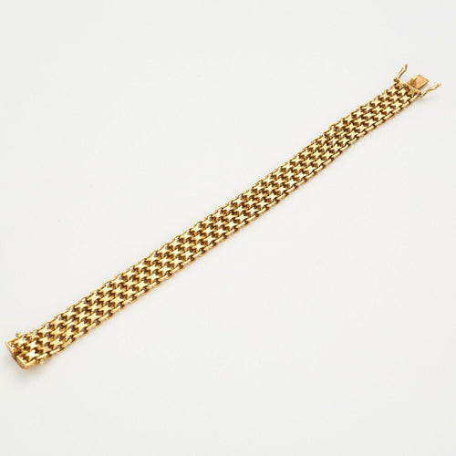 Bracelet Bracelet paillasson or jaune 58 Facettes LP503/2