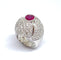 Bague 50 Bague Diamants Rubis ovale 58 Facettes