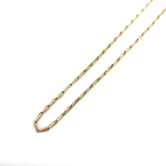 Spike link chain, yellow gold