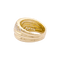 47 Bague godrons en or jaune et diamants. 58 Facettes 34440