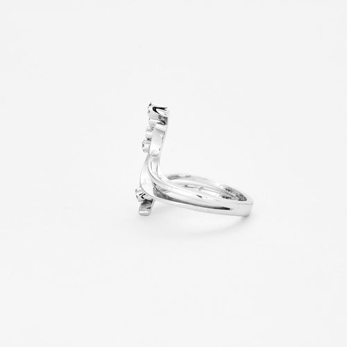 Bague 55 Bague en or blanc et diamants 58 Facettes 2561