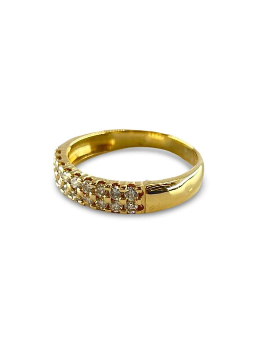 Bague Bague or jaune et diamants 0,27 58 Facettes 00024601