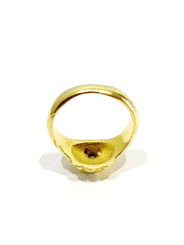 Bague 54 Bague tête de lion en or 58 Facettes