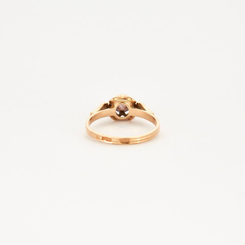 Bague Bague solitaire or rose saphir violet 58 Facettes LP703