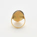 Bague 52 Bague marquise or jaune rubis perles 58 Facettes