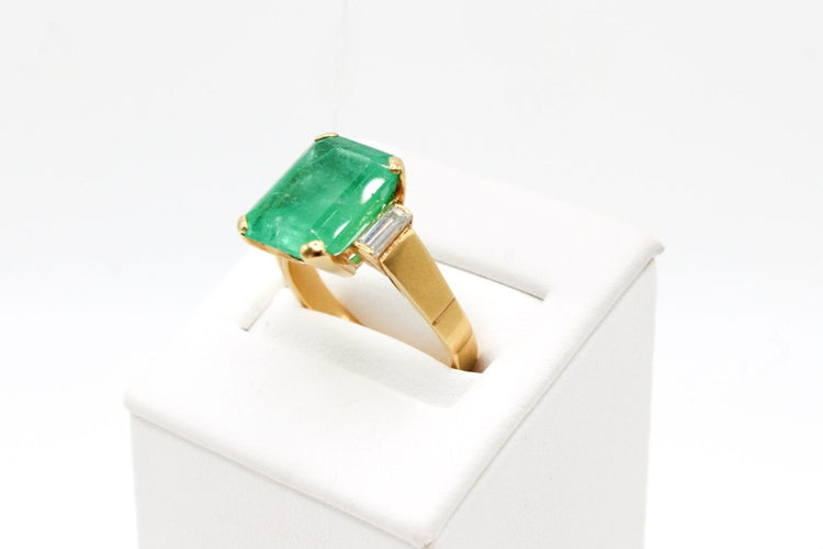 Bague Bague or jaune émeraude 58 Facettes 240204