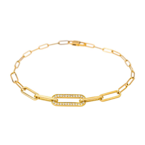 Bracelet Dinh Van  Bracelet Maillon petit modèle Or jaune Diamant 58 Facettes 4553820CN