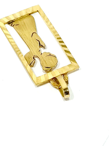 Pendentif Médaille ange en or champagne 58 Facettes