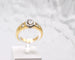 Bague Bague jonc or jaune, or blanc et diamants 58 Facettes 250095