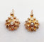 Boucles d'oreilles Dormeuses antique or rose 18k et perle (circa 1900) 58 Facettes A05899