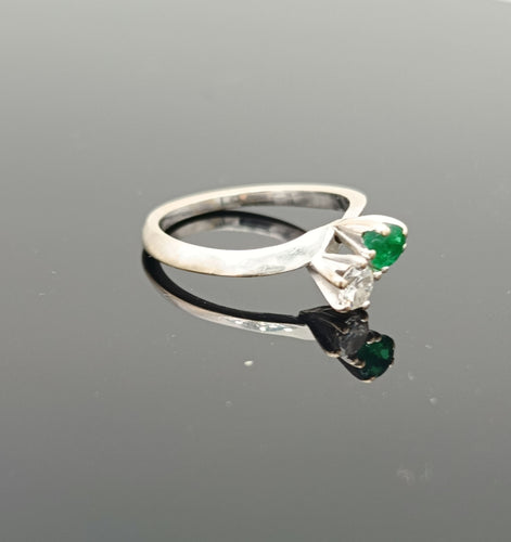 Bague 49 Bague Vous et Moi Emeraude et diamant 58 Facettes