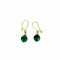 Boucles d'oreilles Boucles d'oreilles vintage en or jaune, boules de malachite verte 58 Facettes 2505019