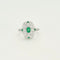 Bague 53 Bague style Art Déco émeraudes diamants 58 Facettes
