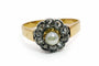 Bague Bague en or avec perle et diamants 58 Facettes 50208