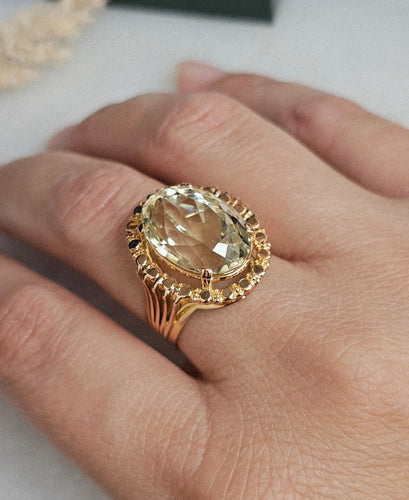 Bague 56 Bague Béryl vert 58 Facettes 599