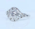 Bague 53 Bague or blanc diamants vers 1900 58 Facettes AB650
