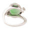 Bague 47 Bague Or blanc Jade jadéite, Diamant 58 Facettes 2432044CN