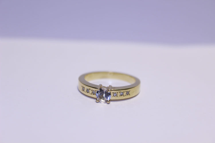 Bague 51 Bague Diamants et oxyde de zirconium 58 Facettes