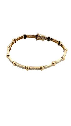 Sarı altın ve pırlantalı kadın bileziği 