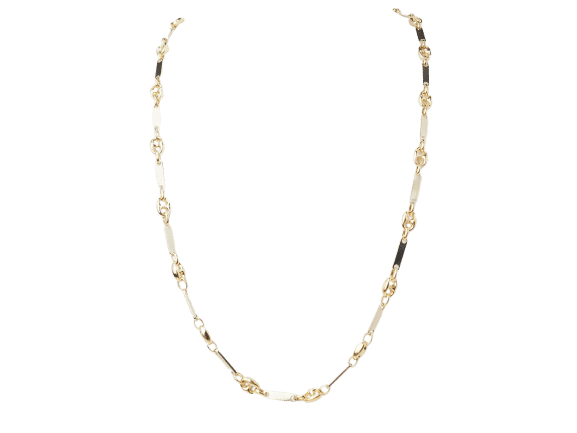 Collier Collier grain de café or jaune et blanc 58 Facettes GDC