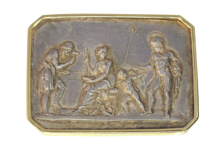 Broche Broche antique en or et plaqué or Vénus, Mars et Vulcain de Thorvaldsen 58 Facettes 19352-0081