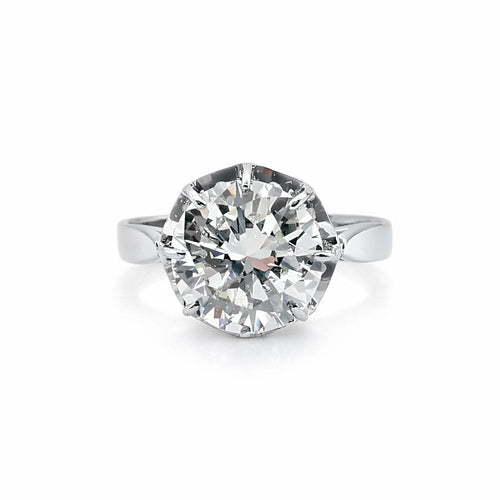 Bague 52 Bague Solitaire or blanc et diamant 2.40 carats 58 Facettes