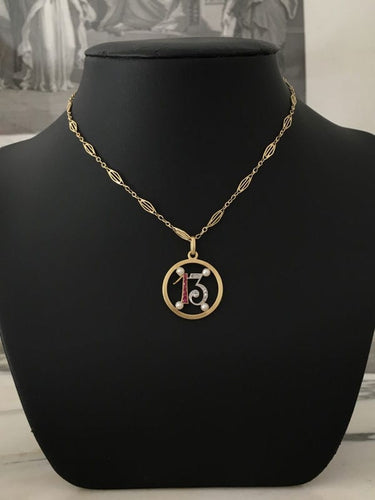 Onnenriipus Art Deco 13 keltakultaa, Platina 