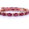 Bracelet BRACELET TENNIS EN OR JAUNE AVEC RUBIS ET DIAMANTS 58 Facettes
