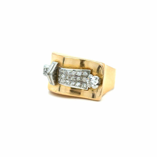 Bague 54 Bague TANK sertie de diamants 58 Facettes