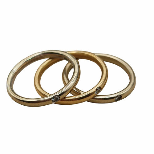 Bague 53.5 Pomellato - Bagues Lucciole en or blanc, jaune et rose et diamants 58 Facettes