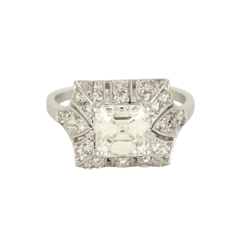 Bague 57 Bague en platine et diamants 58 Facettes LJBAV3