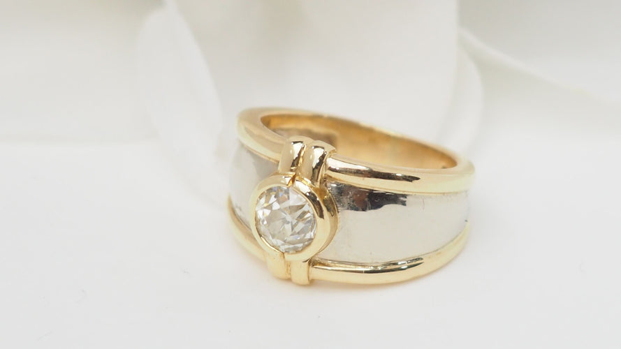 Bague 47 Bague jonc 2 Ors Diamant 58 Facettes 32580