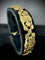 Bracciale Bracciale Art Nouveau in oro giallo composto da 7 maglie con decorazione floreale 58 Facettes