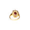 Bague 54 Bague marguerite rubis diamants en or jaune 58 Facettes LMB-285