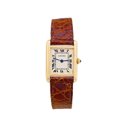 Montre Montre Cartier "Tank Louis Cartier" en or jaune. 58 Facettes 34856