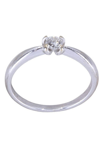 Bague 50 Bague solitaire or blanc diamant 58 Facettes 094281
