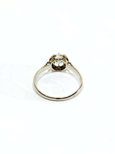 Bague 53 Bague solitaire or blanc diamant 0.45ct 58 Facettes