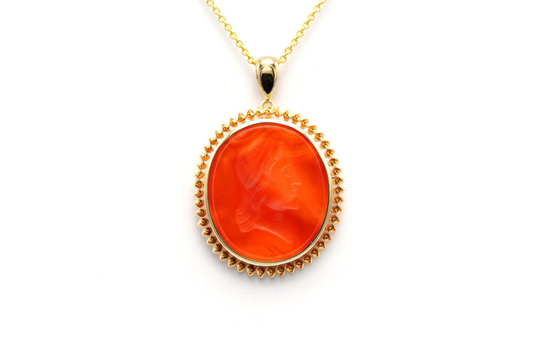 Pendentif Pendentif Napoléon III en or jaune serti d'agate 58 Facettes 22680