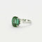 Bague 48.5 Bague Platine Tourmaline bleue-verte 4,15 carats 58 Facettes