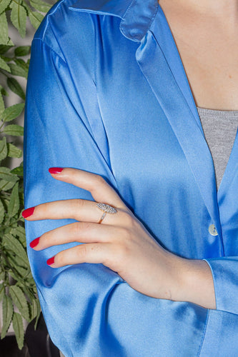 Bague 55 Bague  Marquise Or rose, Or blanc Diamant 58 Facettes 4145050CN