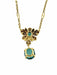 Collier Collier en or jaune tourmaline, indicolite et diamants 58 Facettes