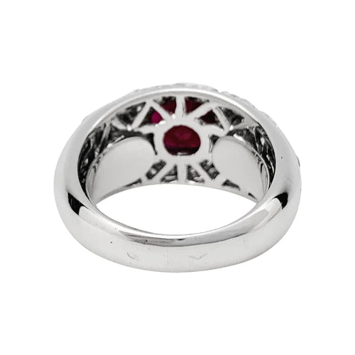 Bague 49 Bague jonc pavage diamant, rubis 1,78 carats. 58 Facettes 30945