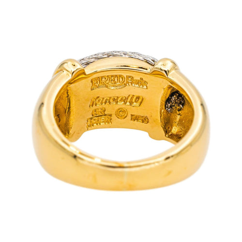 Bague 47 Fred Bague  Force 10 Or jaune, Acier 58 Facettes 4891394CN
