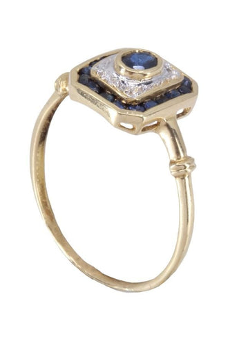 Bague 57 Bague moderne saphirs diamants 58 Facettes 089121