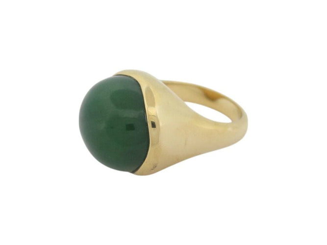 Bague 57 bague TIFFANY & CO cabochon elsa peretti t57 jade vert & or jaune 18k 58 Facettes 268890