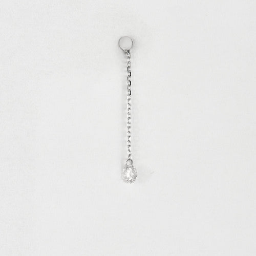 Boucles d'oreilles PENDANTS D'OREILLES OR BLANC DIAMANTS 2X0,20ct 58 Facettes M8927