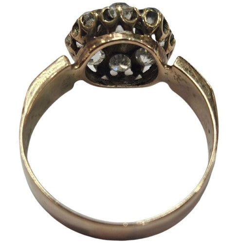 Bague 49 Bague espagnole du XIXe siècle sertie d'un diamant taille ancienne (0,72 carat au total), en or jaune 18 carats. 58 Facettes Q405B