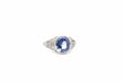 Bague 53 Bague saphir 3,71cts et diamants en platine 58 Facettes 26080-26035