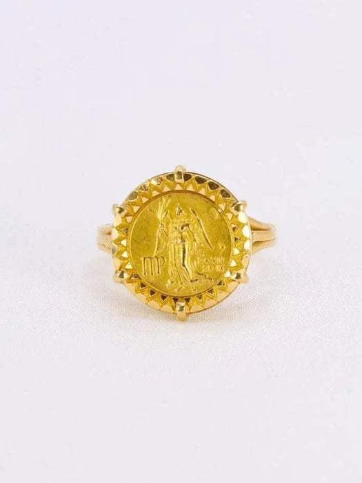 Bague Bague signe du zodiaque Vierge or jaune 58 Facettes 1074.3